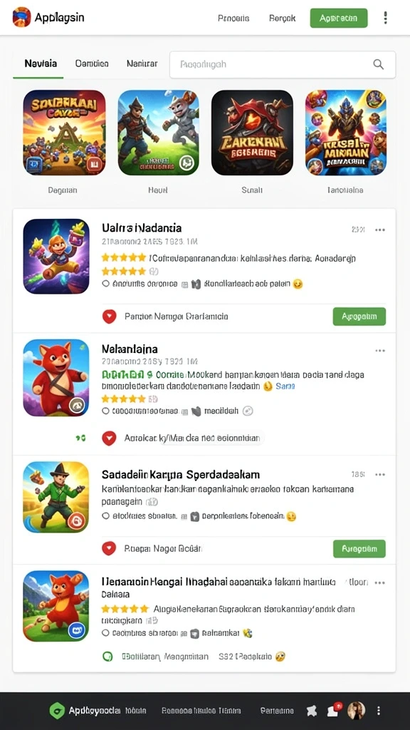 Visualisasi grafis yang memukau dari karakter dalam game.