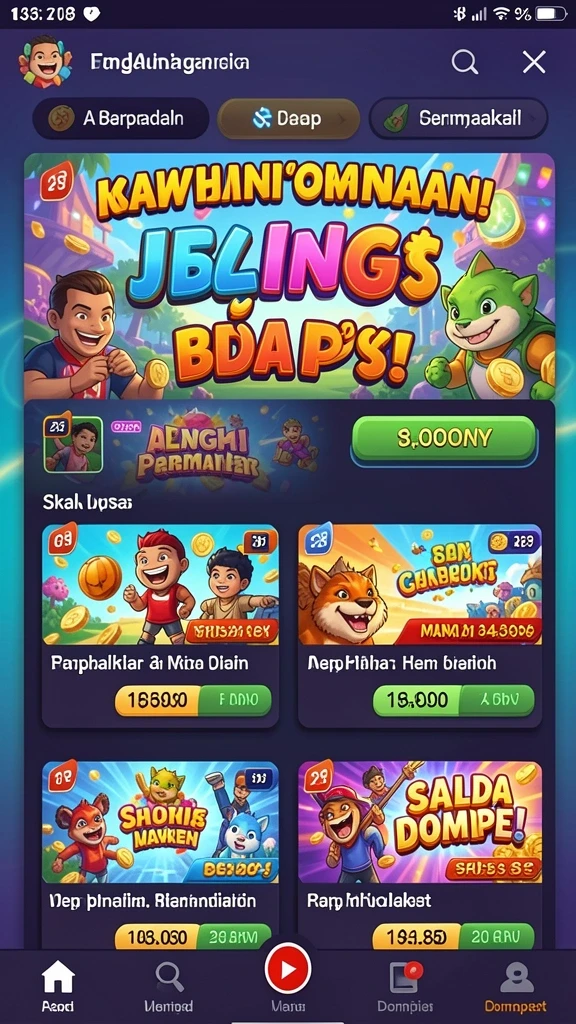 Tampilan antarmuka utama 9N9N yang menarik.