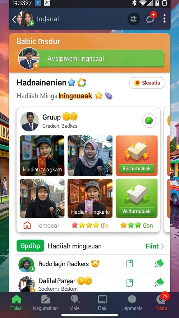 Menampilkan aksi seru dari karakter utama dalam pertempuran.