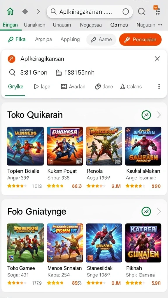 Fitur permainan yang beragam dan menantang.