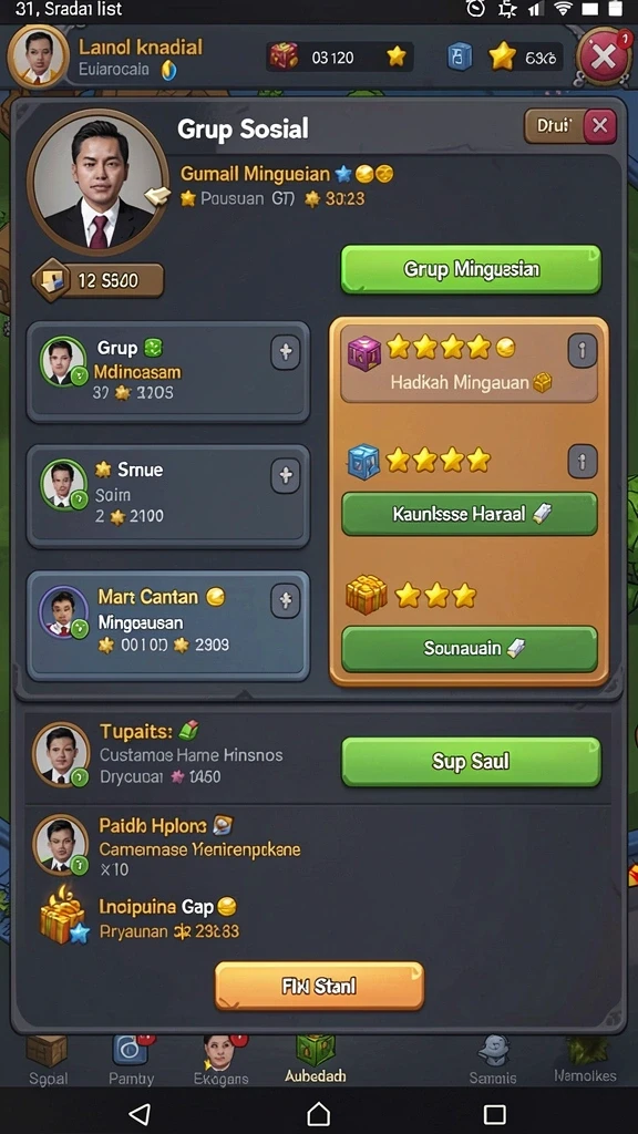 Tampilan antarmuka yang modern dan menarik.