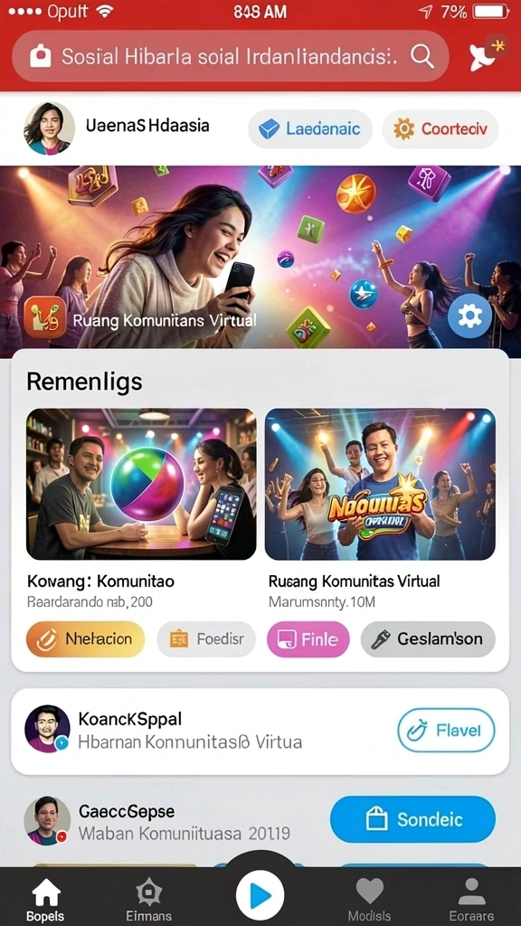 Tampilan karakter yang menarik dan berwarna.