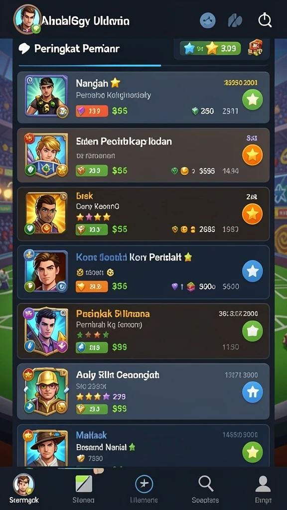 Berbagai mode permainan yang menantang dan seru.