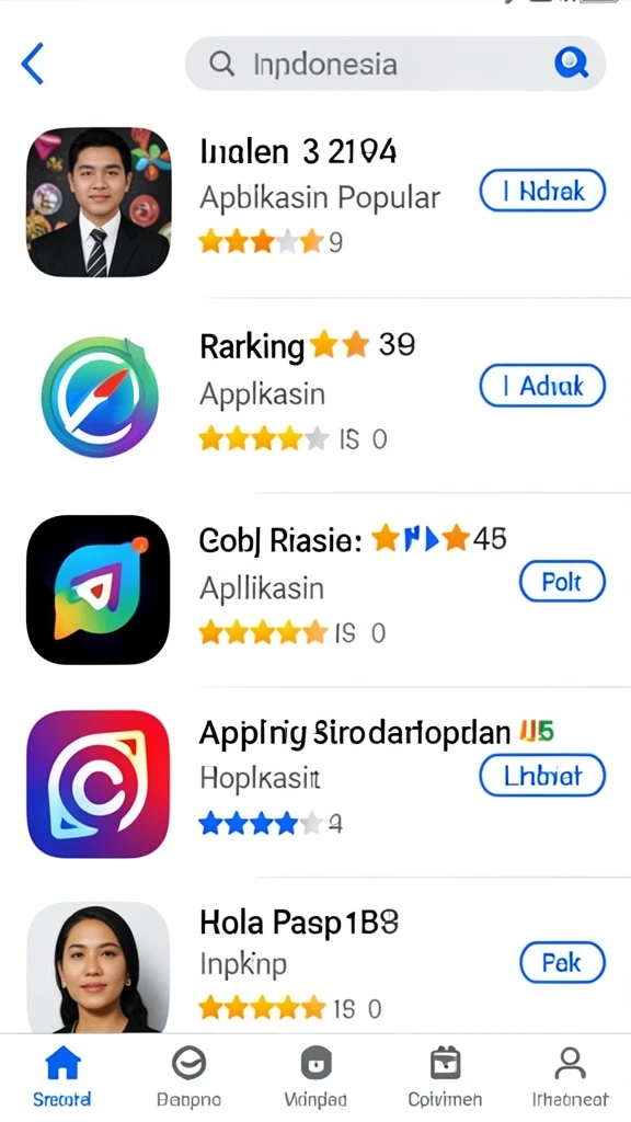Tampilan antarmuka aplikasi yang menarik dan mudah digunakan.