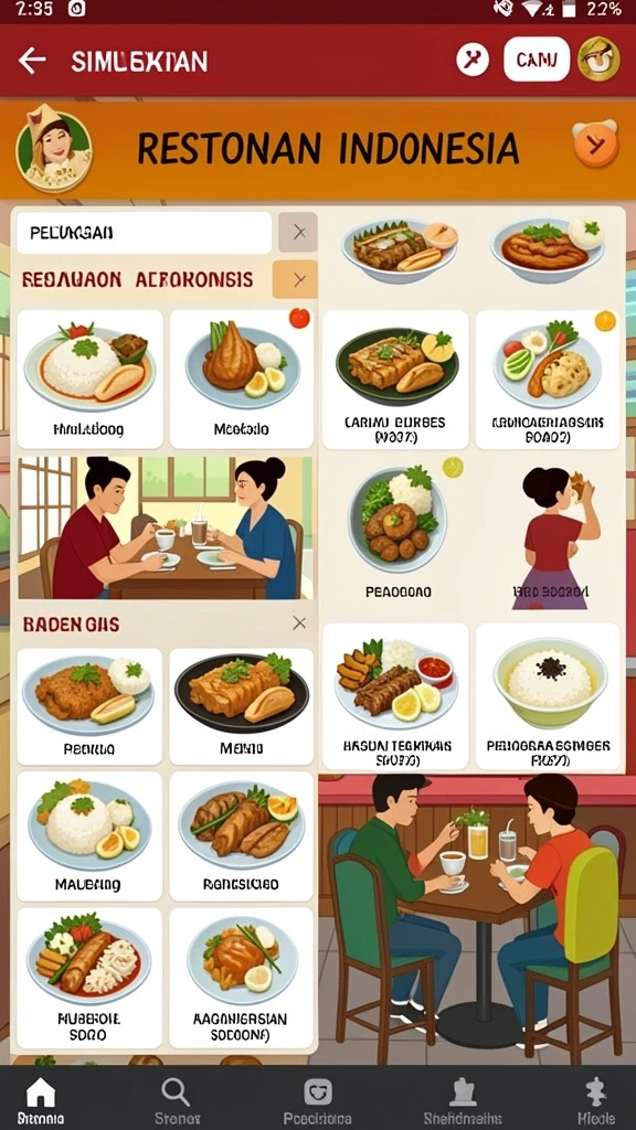 Tampilan utama aplikasi yang menawan.
