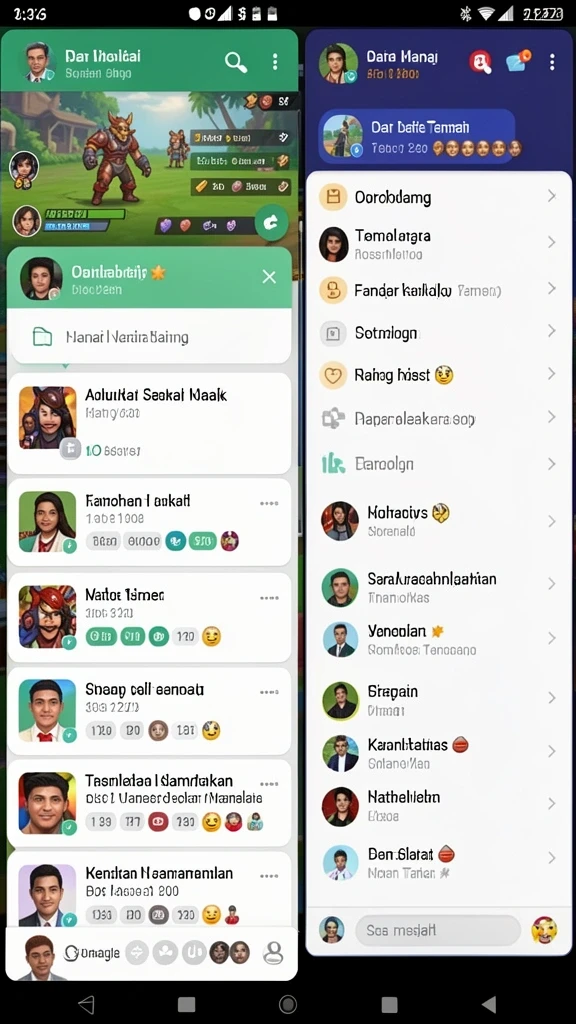 Bergabung dengan teman-teman dalam komunitas game.