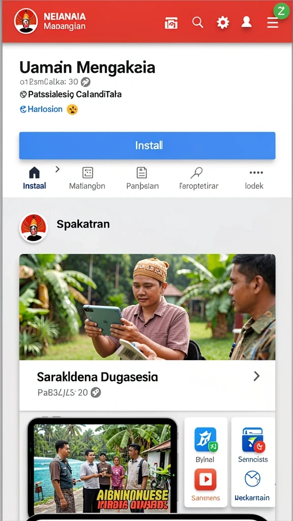 Tampilan awal yang menarik dan mudah dinavigasi.