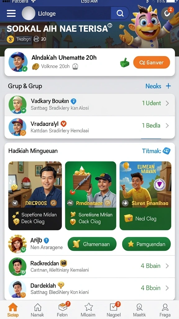 Screenshot momen pertarungan seru dalam SERURP.