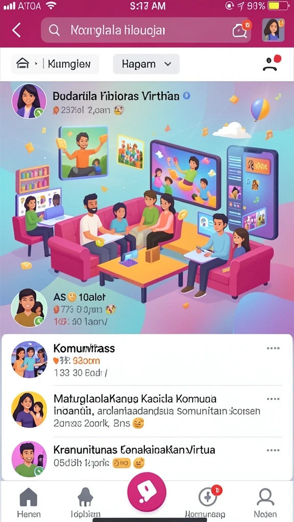 Tampilan awal permainan dengan tema ceria.