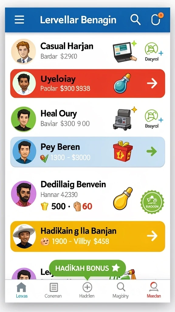 Pengalaman bermain yang seru dan menantang.