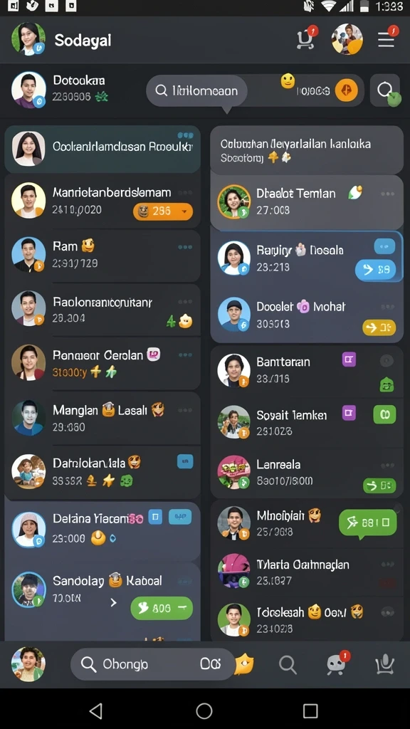 Fitur sosial yang memungkinkan interaksi antar pengguna.